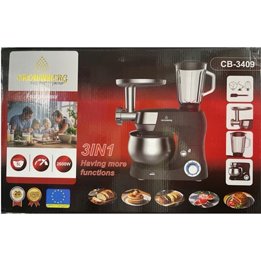 Кухонний комбайн 3в1 Crownberg CB-3409 з м'ясорубкою та блендером 2600 Вт - Image 3