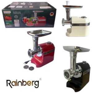 М'ясорубка Rainberg RB-2270 3800Вт з реверсом та насадками для шатківниці та ковбас (Чорна, Біла,Червона)