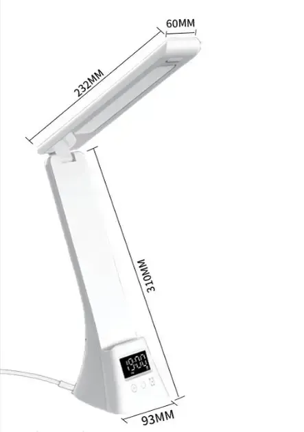 Лампа настільна LED (TYV-2088) (з годинником та бездротовою зарядкою для телефону) - Image 2