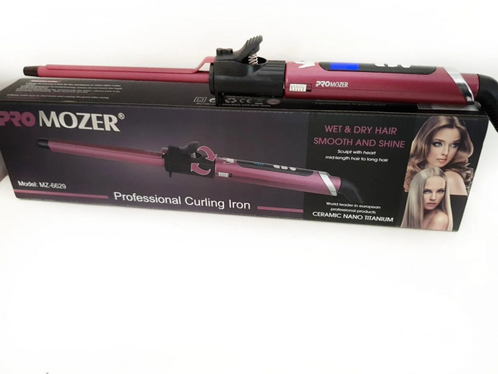 Плойка Для Волосся Афрокудрі Pro Mozer Mz 6629 9Мм Афроплойка, Афро Кучері