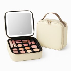 Сумка-органайзер для косметики з зеркалом та LED підсвічуванням (EVA, переносна косметичка)