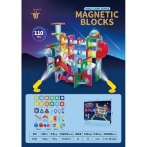 Дитячий конструктор (G025) магнітні блоки (серія чарівне світло) (110 деталей)