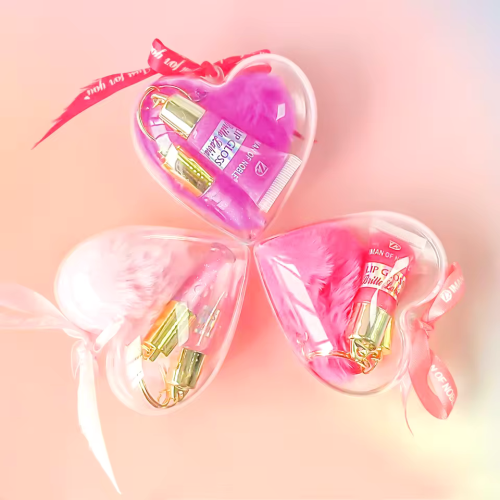 Набір блисків для губ 2-в-1 з меховим брелоком GLITTER LIP GLOSS IMAN OF NOBLE - Image 2