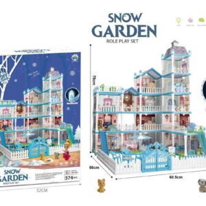 Будиночок ляльковий із меблями Snow Garden Будиночок принцессі 5 поверхів зі світловими ефектами 374 деталі (556-62A)