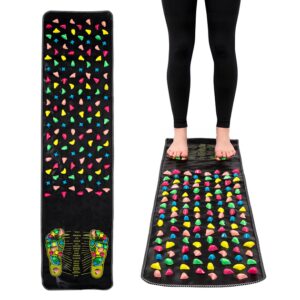 Массажний ортопедичний прямокутний коврик доріжка аплікатор з камінням для ніг 175*35 см