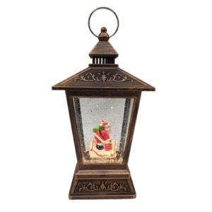 Новорічний світильник-декор LED "Ліхтар" (HC-D003) (Вітряк, 8 різдв. треків, USB-кабель, 12x12x23,7см, Батар. AA*3)