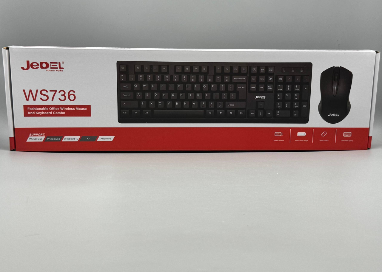 Комплект JEDEL WS736 Клавіатура + Миша бездротова - Зображення 2