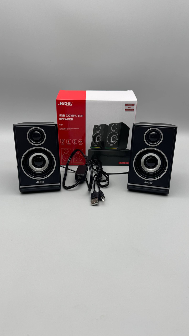 Колонки для PC 2.0 USB JEDEL S-578 RGB (2*3W) - Зображення 3