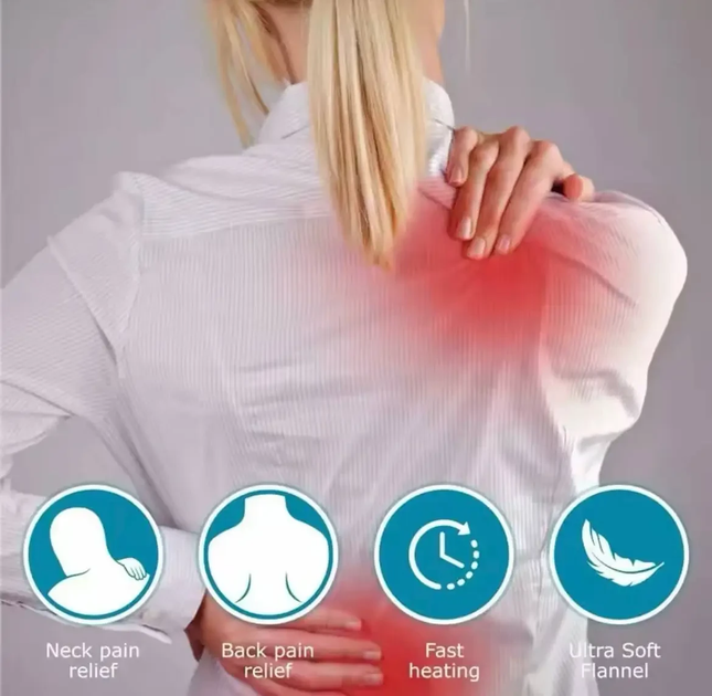 Електрогрілка для спини та шиї Heating Pad Електрична грілка проти болю в спині та шиї - Зображення 3