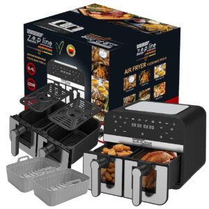 Аерофритюрниця двокамерна 4200Вт 6L+6L Zepline ZP-0218 із силіконовими формами