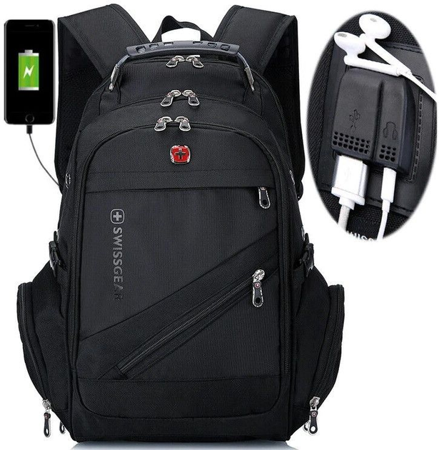 Рюкзак Swissgear 8810 35 л чоловічий міський/туристичний з відділенням для ноутбука 17 дюймів