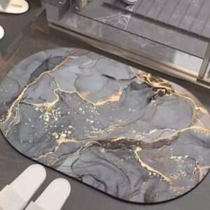 Коврик для підлоги LY-1021 супер абсорбуючий мармуровий дизайн (38×58 см, 2.5 мм)