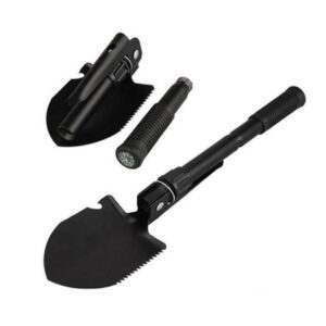 Складна туристична лопата кірка похідна з пилкою та компасом 40 см 5в1 у чохлі