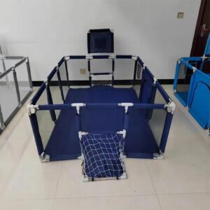 Дитячий манеж (KP-82) (ігровий 180х120см, сухий басейн з баскетб. кільцем та воротами, сірий)