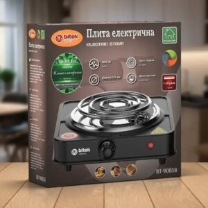 Плита електрична 1 спіраль 1000Вт 132мм BITEK BT-9085B