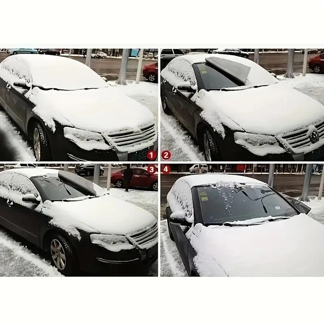 Накидка на лобове скло чохол на лобове скло від снігу дошу та ожеледиці 150*70 см - Зображення 3