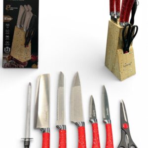 Набір ножів із нержавіючої сталі з підставкою RB-2328