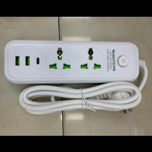 Сітковий фільтр живлення підовжувач 2 розетки +2USB +Type-C Port 2 м WL-4