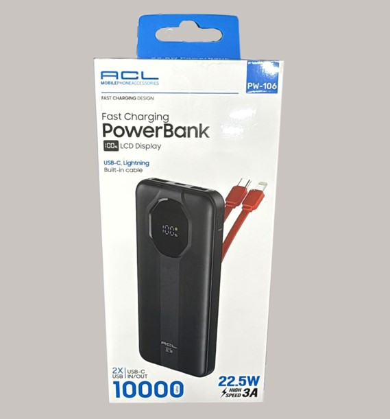 Портативний зарядний пристрій Power Bank ACL PW-106 PD22.5W Fast 3A 10000mAh