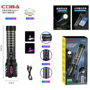 Суперпотужний Ліхтар поліцейський Type-C TG Coba CB-519D