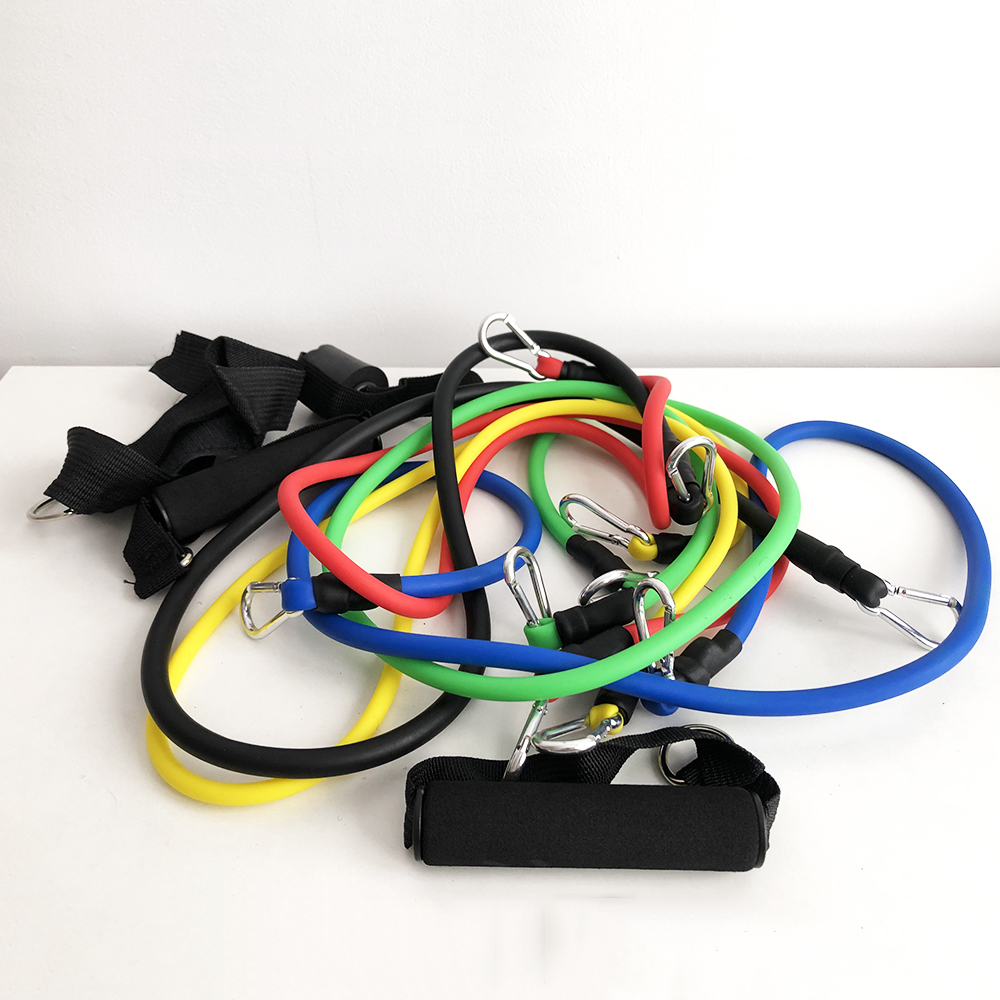 Еспандер гума для зарядок exercise pipe, еспандер гумовий джгут вправи, Фітнес гумки 5 в 1 - Зображення 5