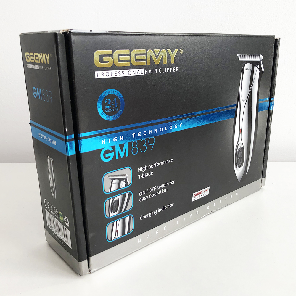 Машинка для стрижки GEMEI GM-839, підстригальна машинка, машинка для стрижки волосся бездротова - Зображення 3