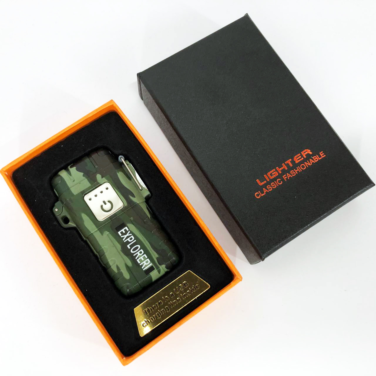 Запальничка імпульсна JL317 Explorer, Вітрозахисна запальничка, Запальничка юсб з гравіюванням - Зображення 10