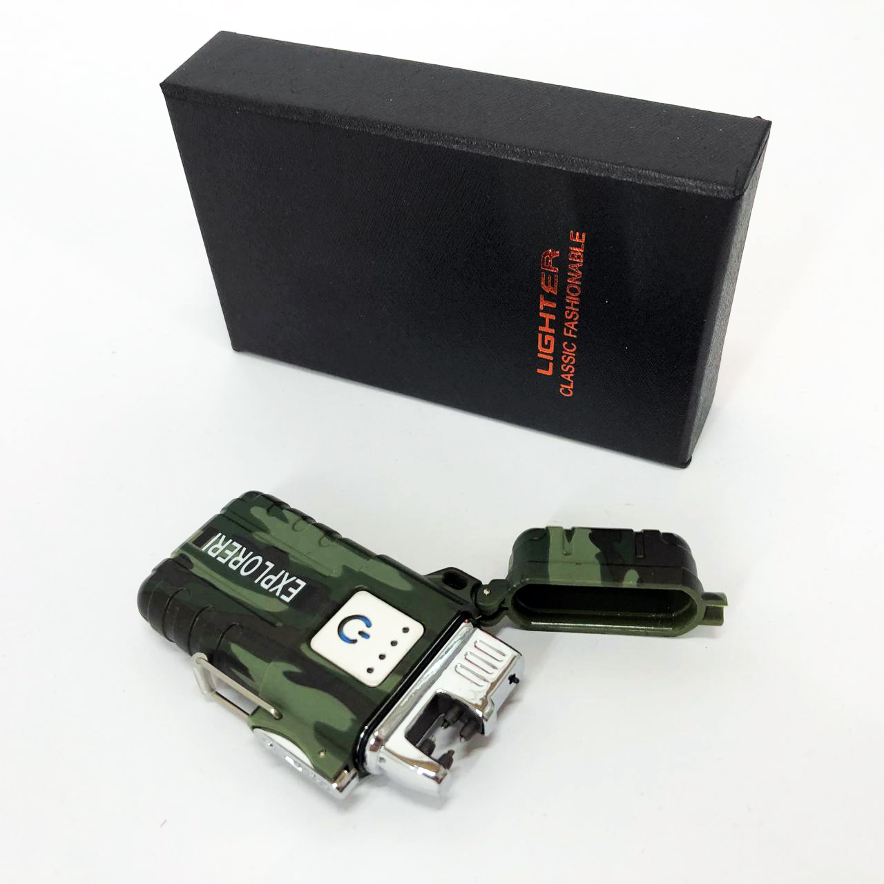 Запальничка імпульсна JL317 Explorer, Вітрозахисна запальничка, Запальничка юсб з гравіюванням - Зображення 17