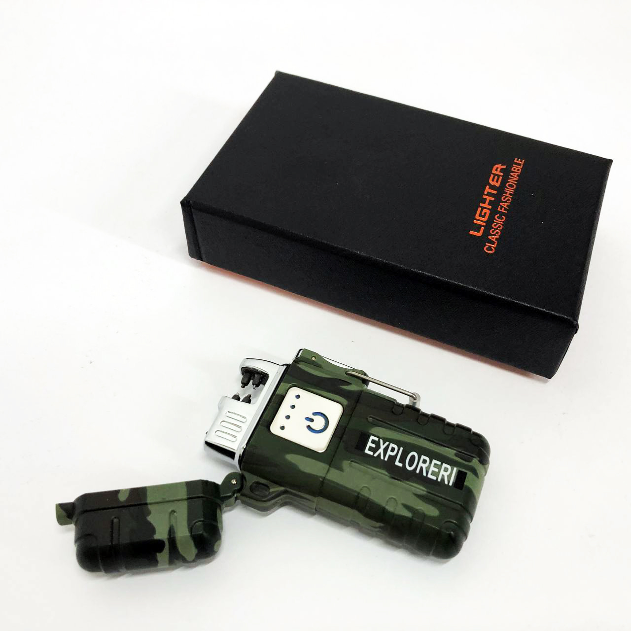 Запальничка імпульсна JL317 Explorer, Вітрозахисна запальничка, Запальничка юсб з гравіюванням - Зображення 14