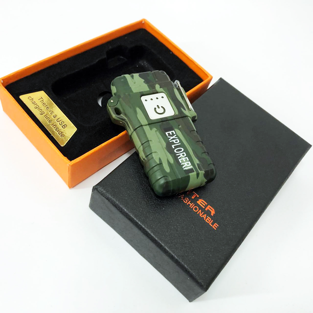 Запальничка імпульсна JL317 Explorer, Вітрозахисна запальничка, Запальничка юсб з гравіюванням - Зображення 11