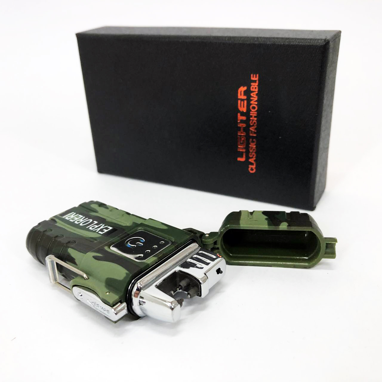 Запальничка імпульсна JL317 Explorer, Вітрозахисна запальничка, Запальничка юсб з гравіюванням - Зображення 16