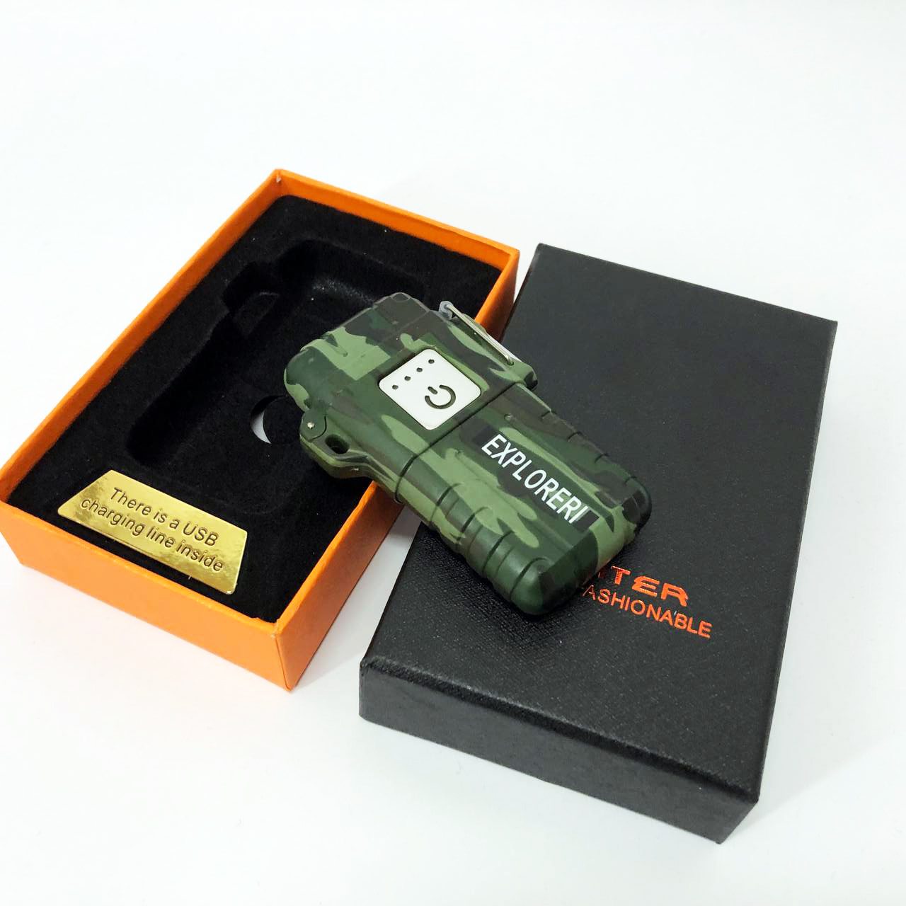 Запальничка імпульсна JL317 Explorer, Вітрозахисна запальничка, Запальничка юсб з гравіюванням - Зображення 2